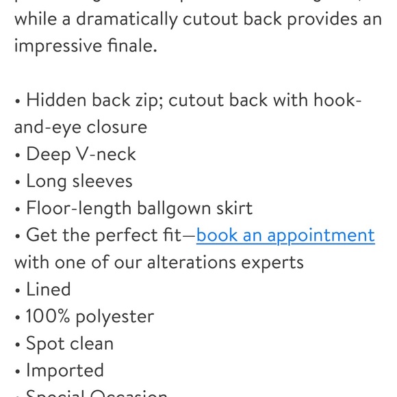 ***IN SEARCH OF*** MAC DUGGAL LONG SLEEVE V-NECK EMBROIDERED BALLGOWN - Picture 5 of 5